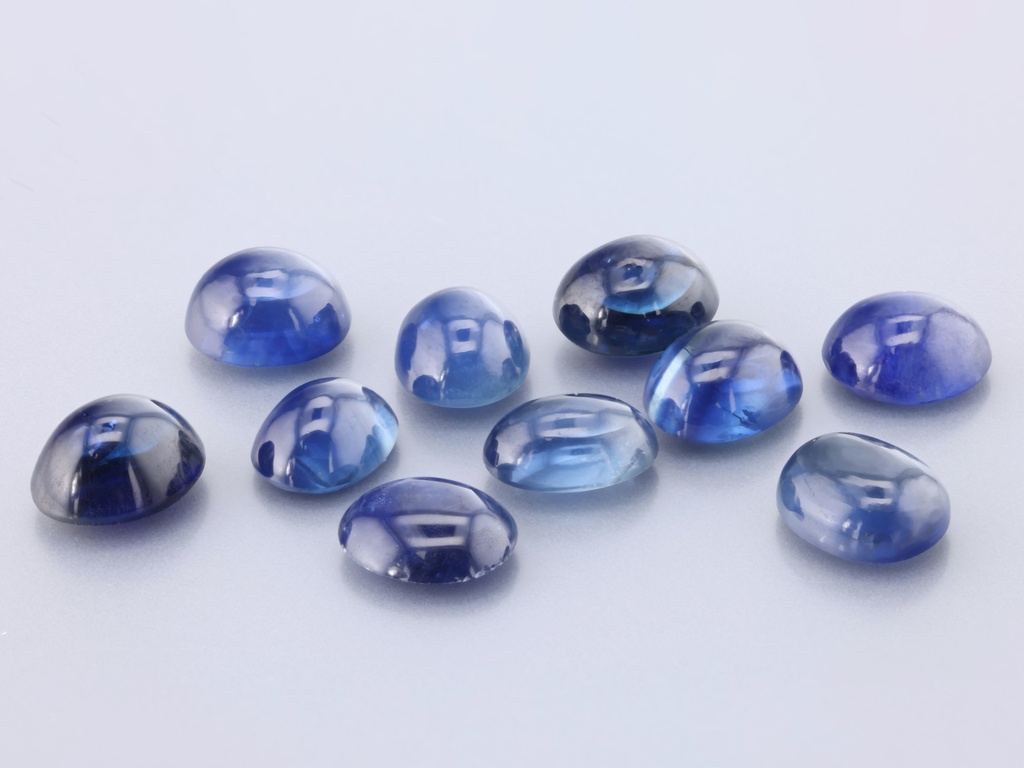 Australian Sapphire 6x5mm +/- Oval Cabochon Blue