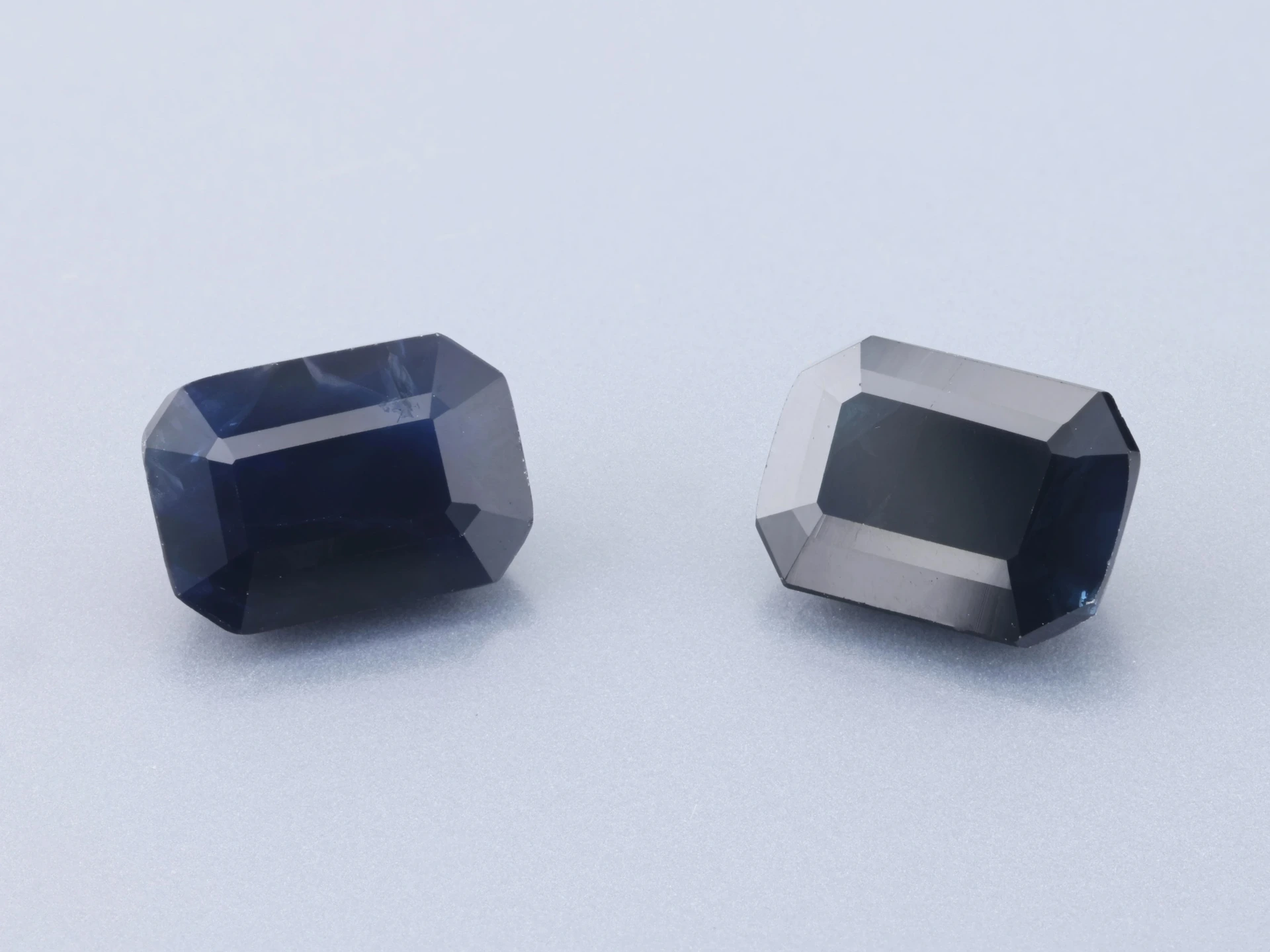 Australian Sapphire 7x5mm Emerald Cut Black