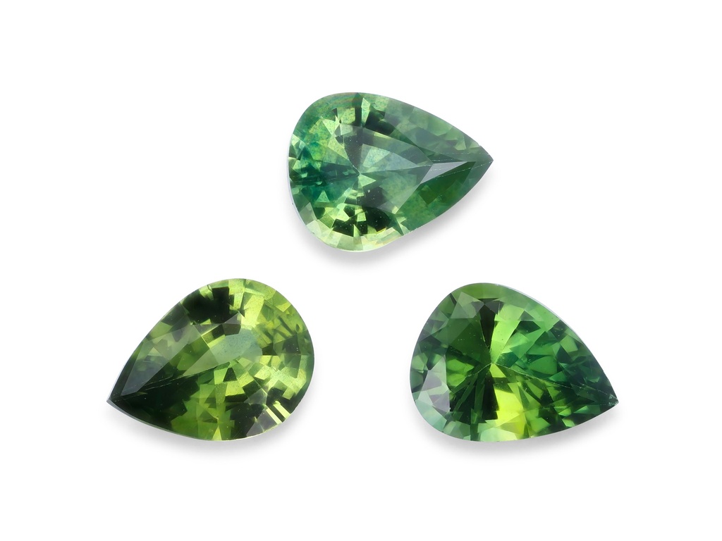 Green Sapphire 4x3mm Pear Shape