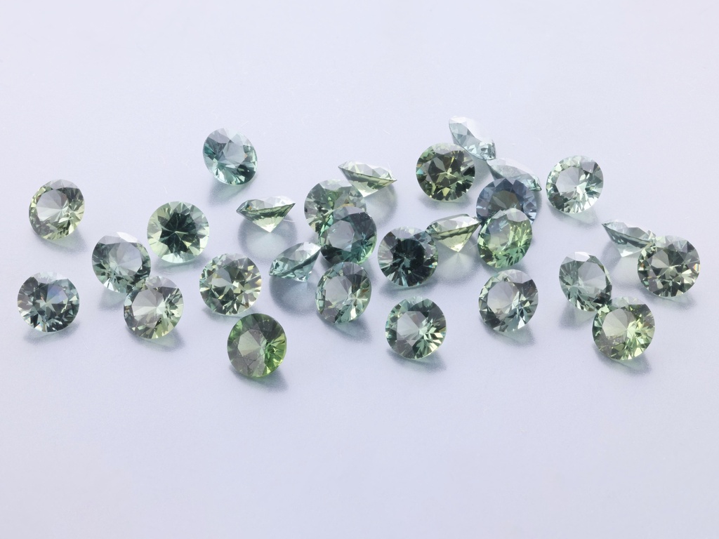 Green Sapphire 3.75mm Round
