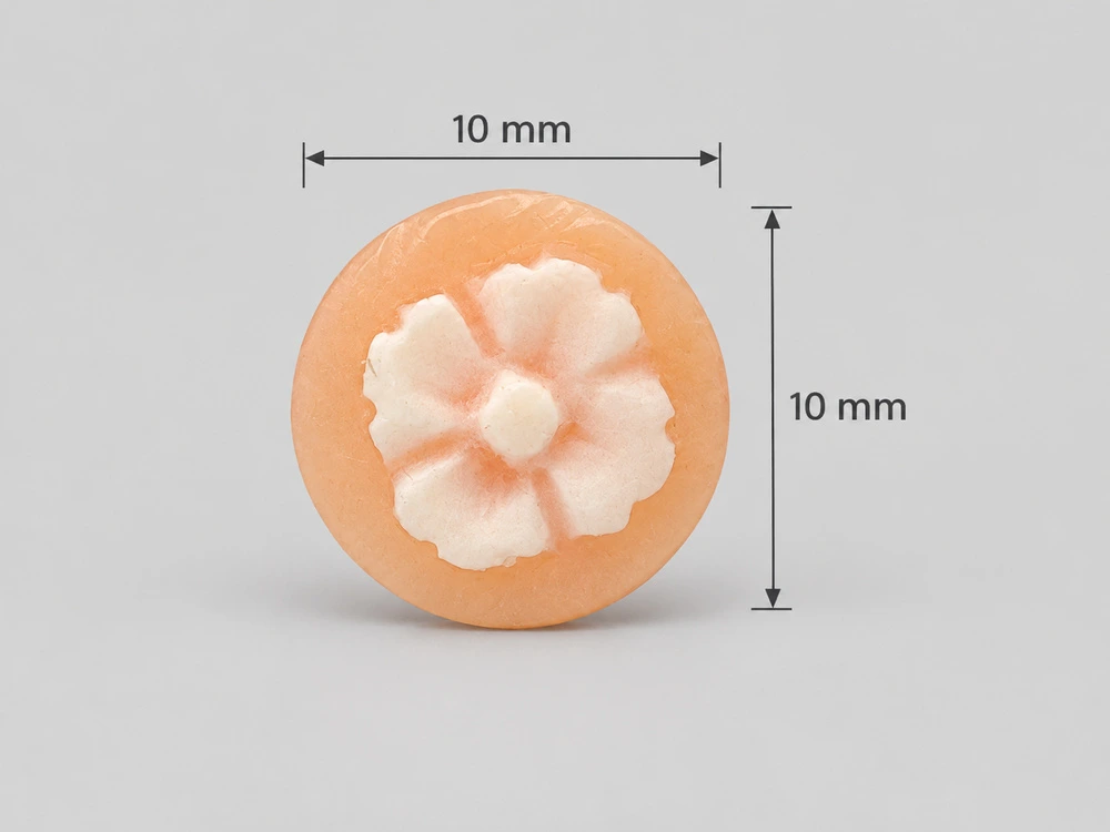 Italian Shell Cameo Flower 10mm Round
