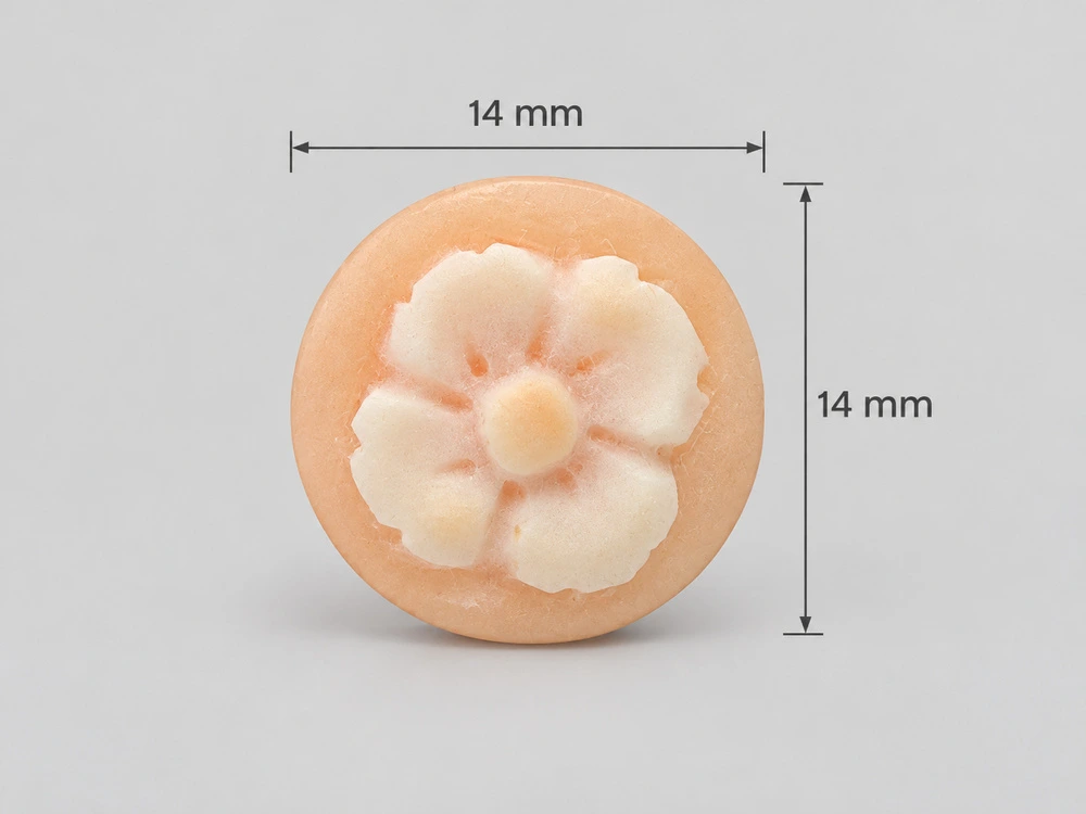Italian Shell Cameo Flower 14mm Round