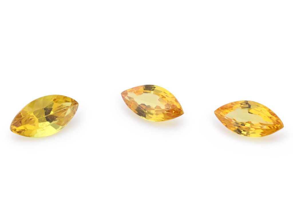 Beryllium Treated Sapphire 6x3mm Marquise Yellow