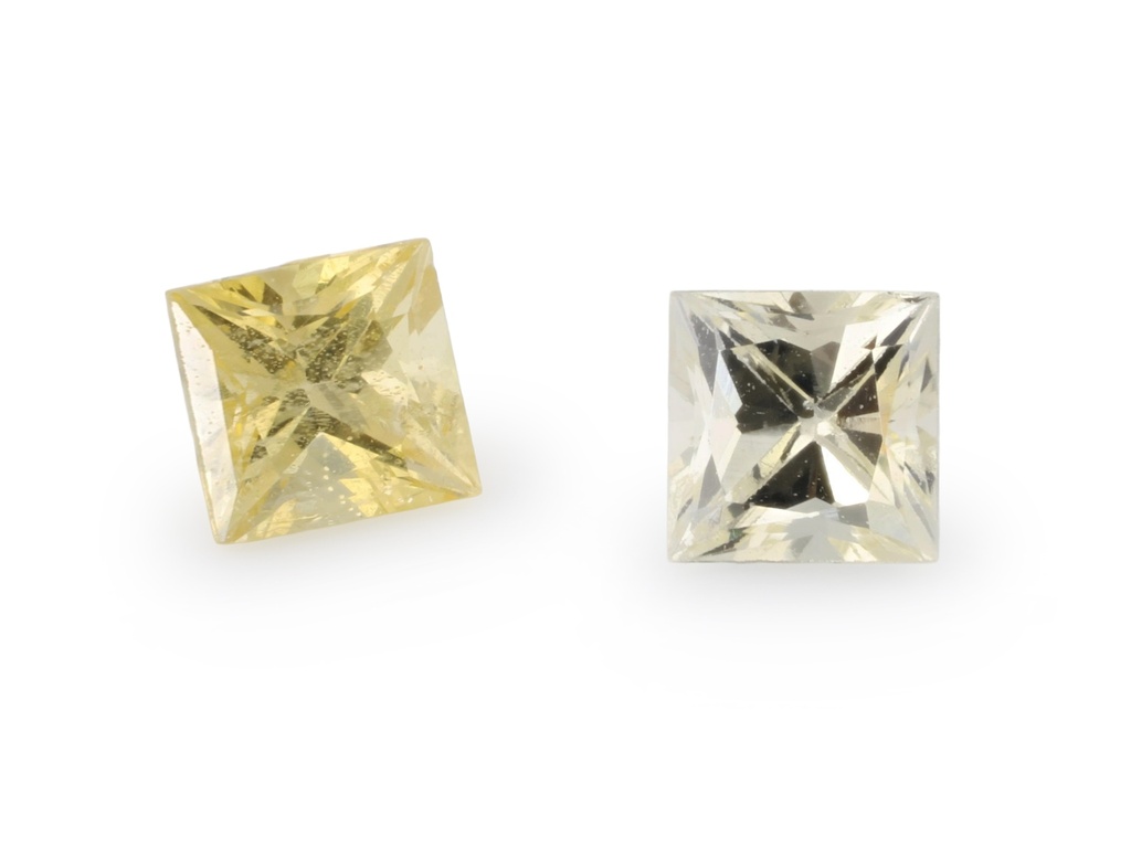 Beryllium Treated Sapphire 2.75-3.00mm Princess Cut Yellow