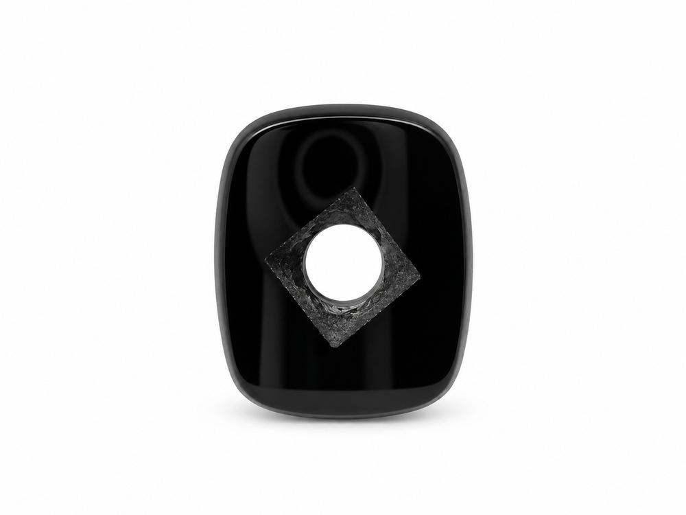 Onyx 12x10mm Cushion Buff Top Countersunk