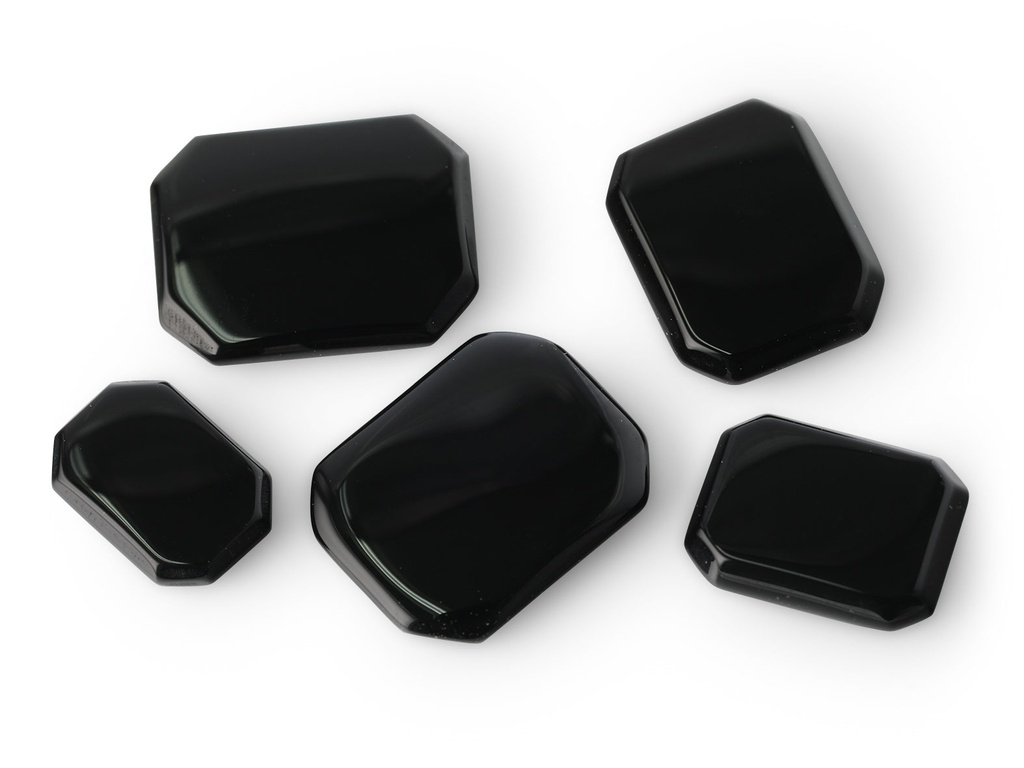 Onyx 25x18mm Emerald Cut Double Bevel Buff Top