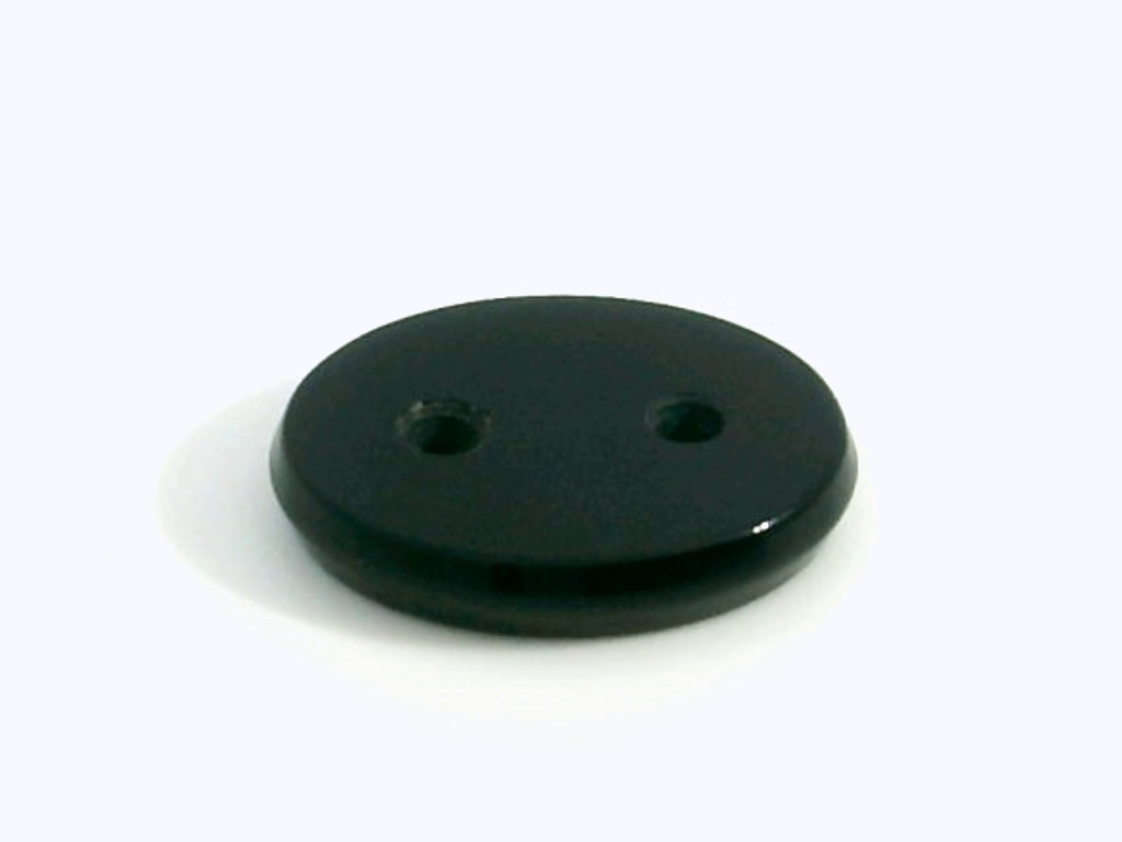 [AXVT1210H2] Onyx 12x10mm Oval Buff Top Double Drilled