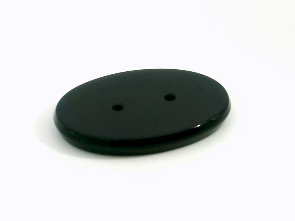 [AXVT2015H2] Onyx 20x15mm Oval Buff Top Double Drilled