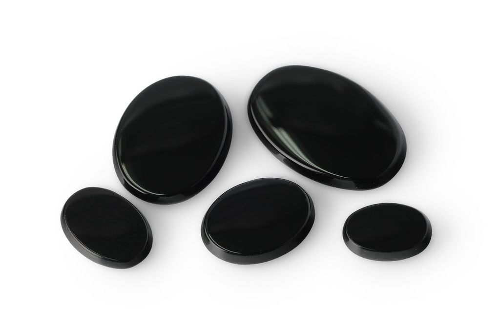 Onyx 12x6mm Oval Double Bevel Buff Top