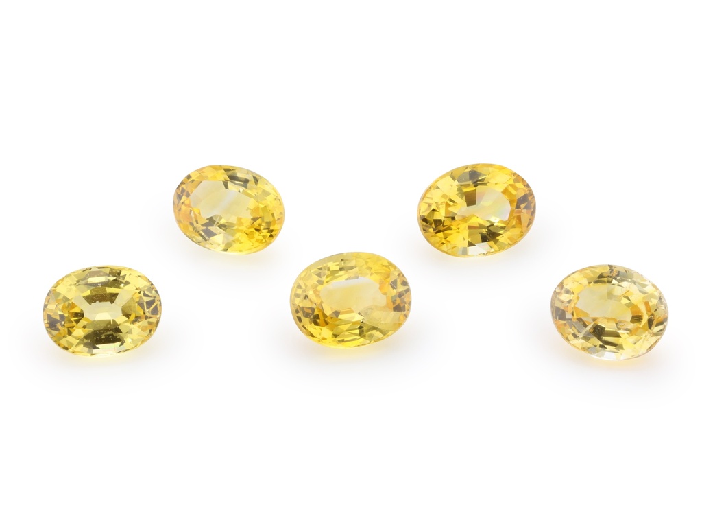 Beryllium Treated Sapphire 4.5x3.5mm +/- Oval Yellow