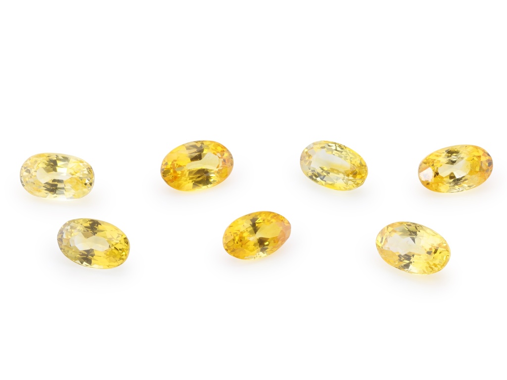 Beryllium Treated Sapphire 5x3mm +/- Oval Yellow