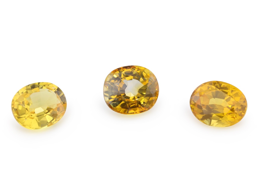 Beryllium Treated Sapphire 5x4mm +/- Oval Yellow