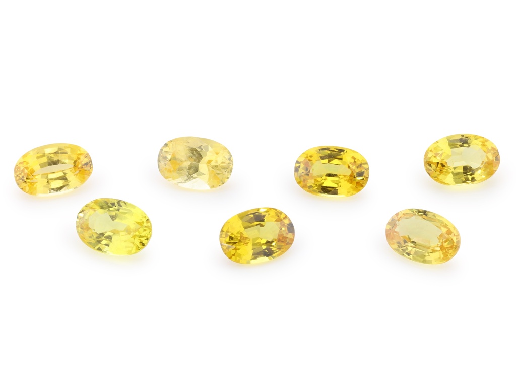Beryllium Treated Sapphire 6x4mm +/- Oval Yellow Orange