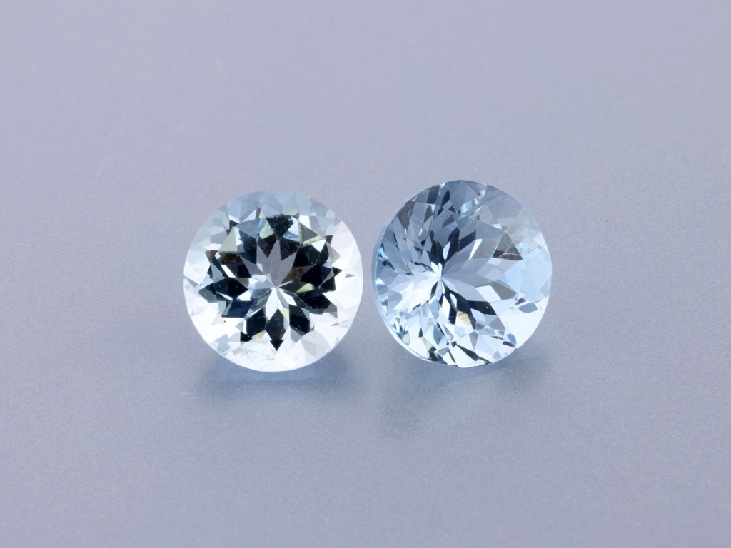 Aquamarine 7.00mm +/- Round Mid Blue