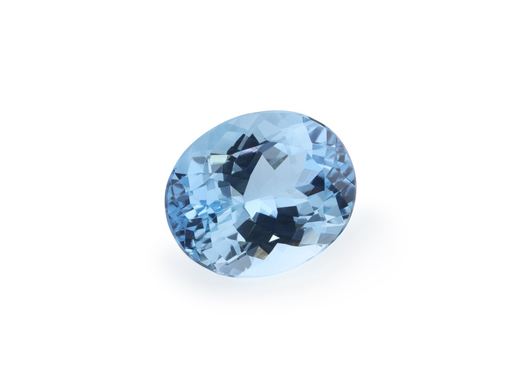 Aquamarine 11x9mm Oval Dark Blue