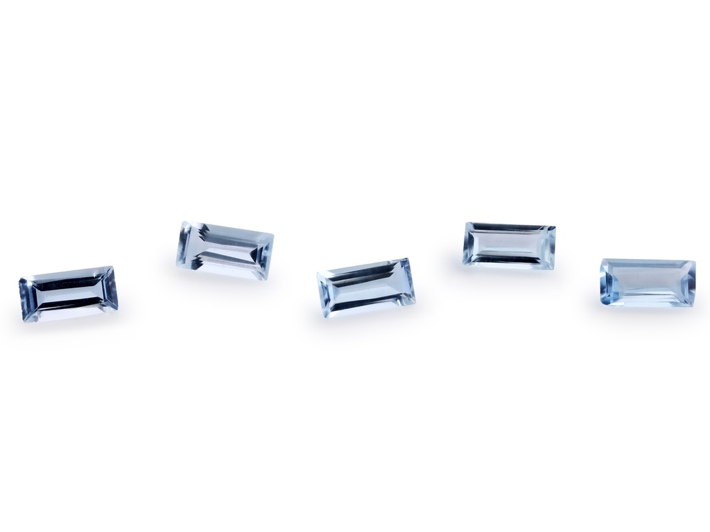 Aquamarine 5x2.5mm Baguette Mid Blue