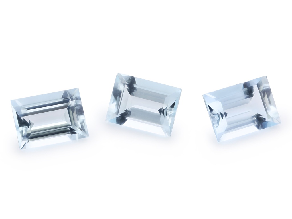 Aquamarine 7x5mm Baguette Mid Blue