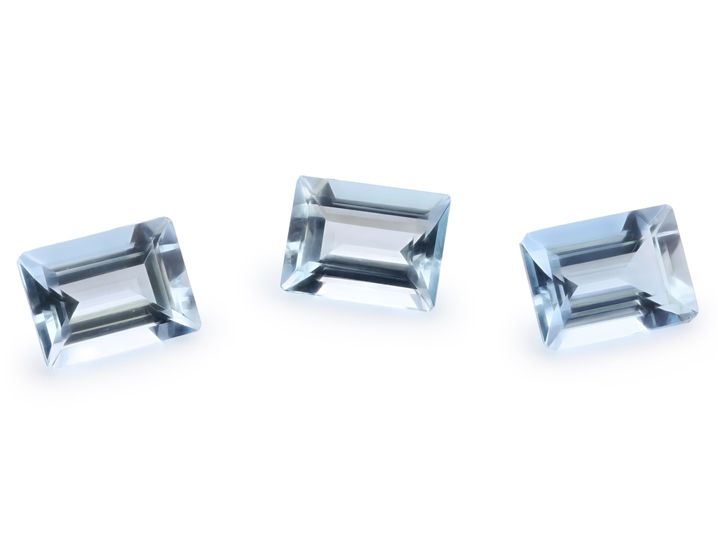 Aquamarine 8x6mm Baguette Mid Blue