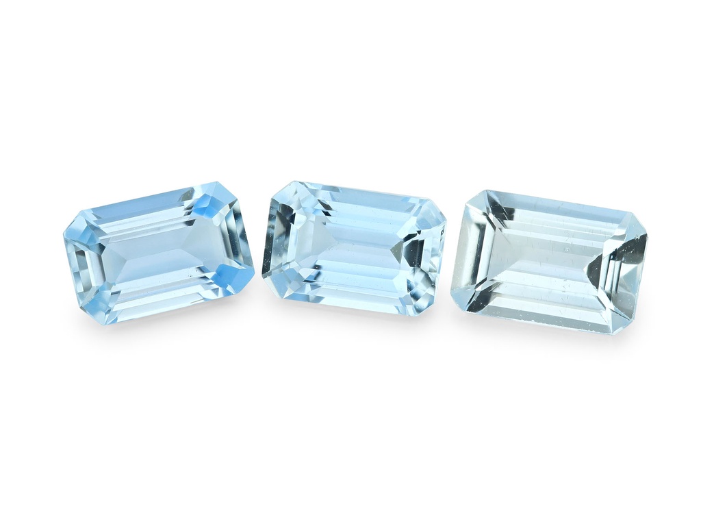 Aquamarine 6x4mm Emerald Cut Mid Blue