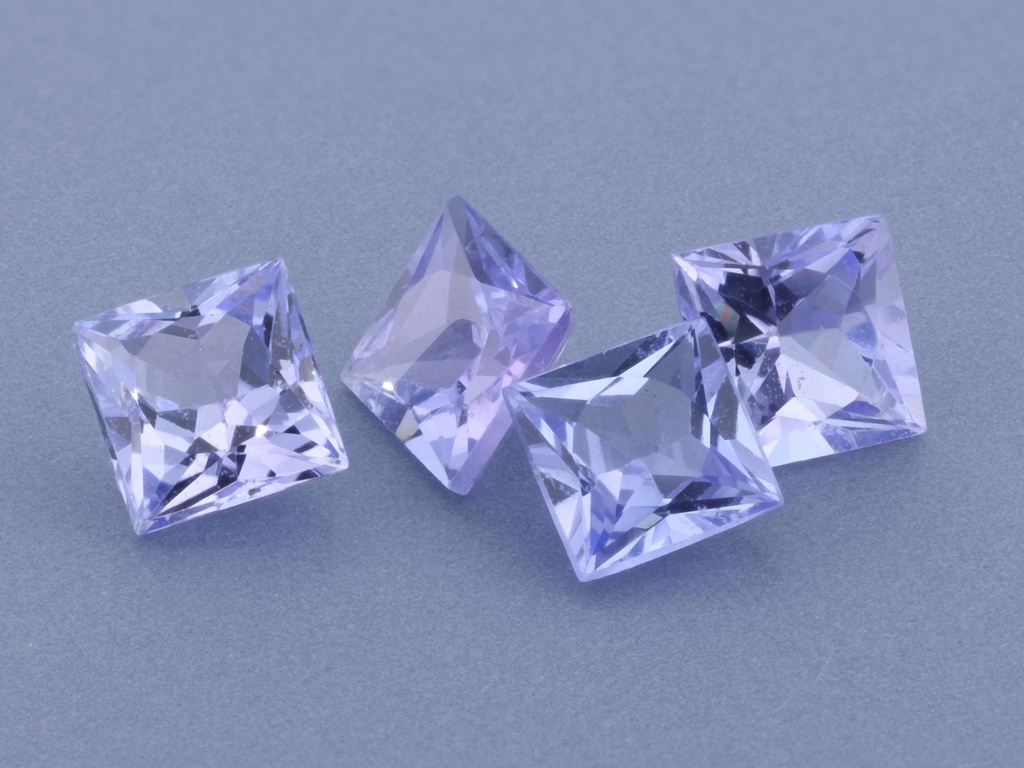 Tanzanite 4.00mm Princess Cut Light