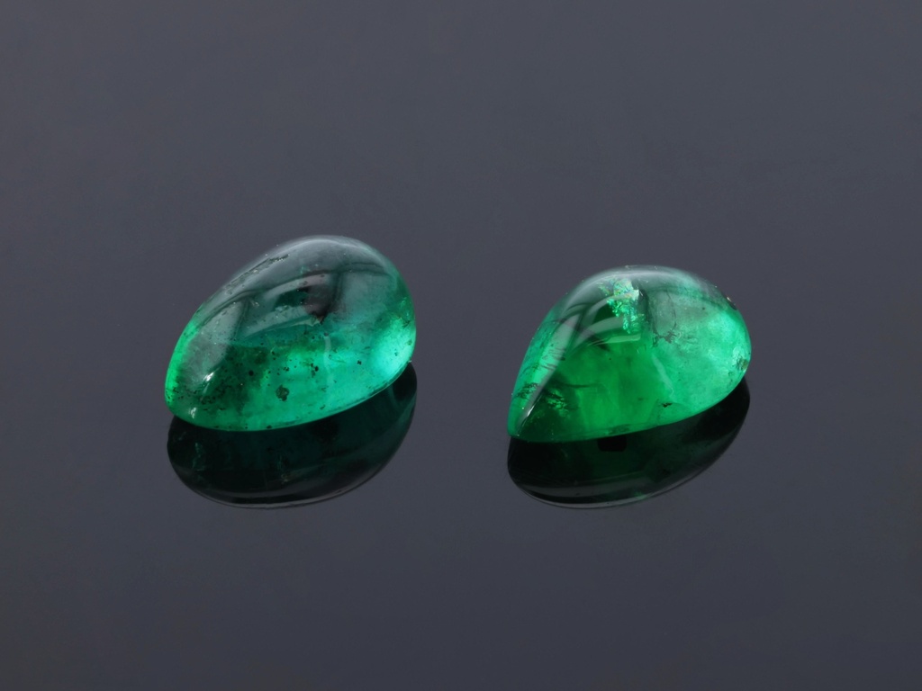 [BEPC0604P1] Emerald 6x4mm Pear Shape Cabochon