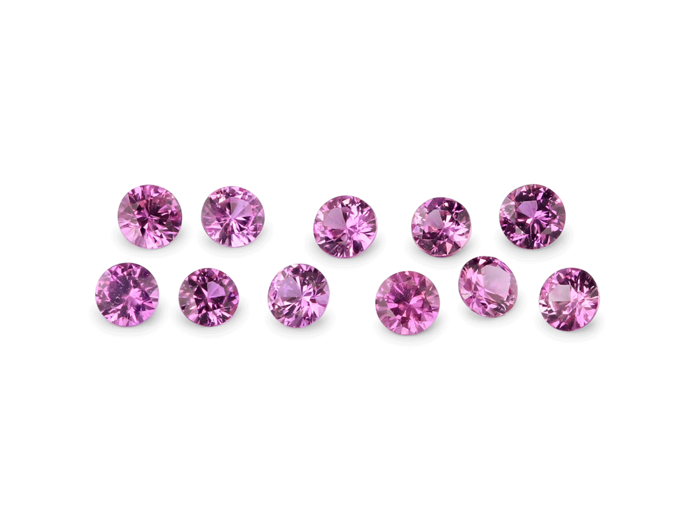 [SPRB0150A] Pink Sapphire 1.50mm Round Dark