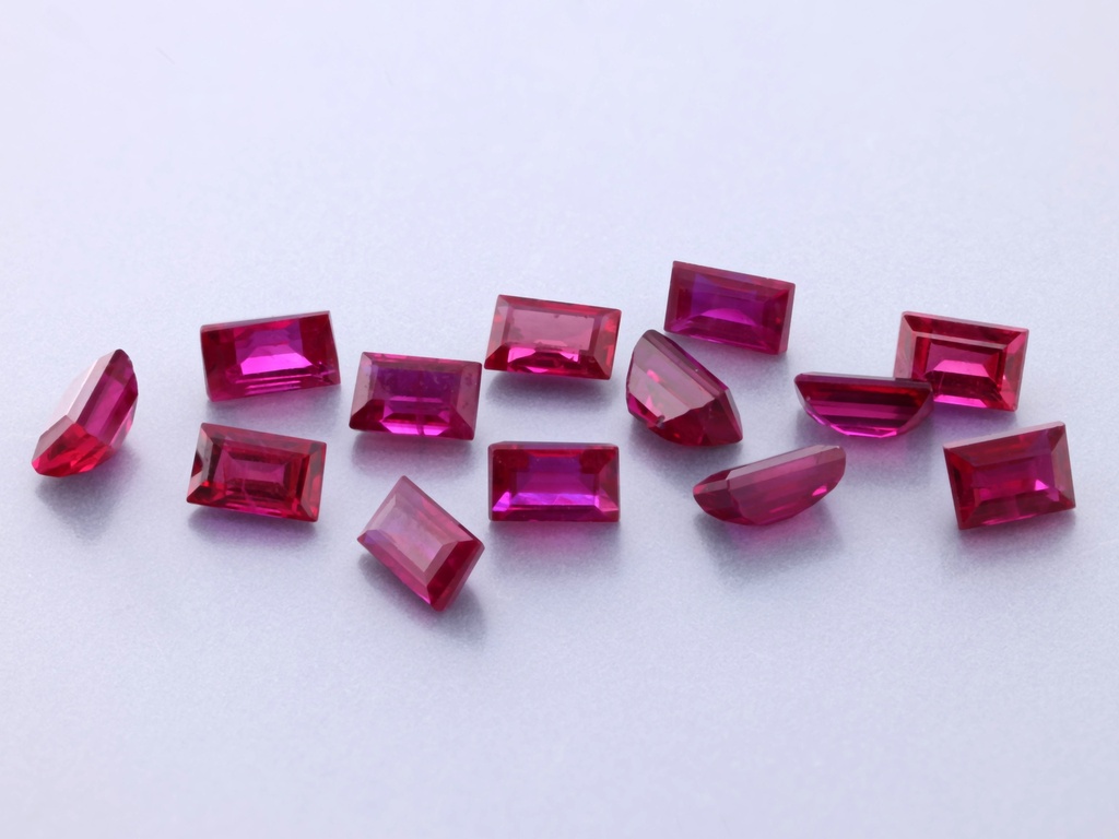 [RRBS0302A] Ruby 3x2mm Baguette Red