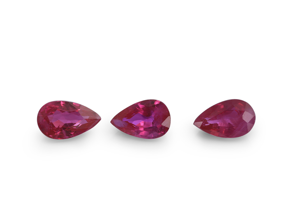 [RKPB0503B] Ruby 5x3mm Pear Shape Pink Red 