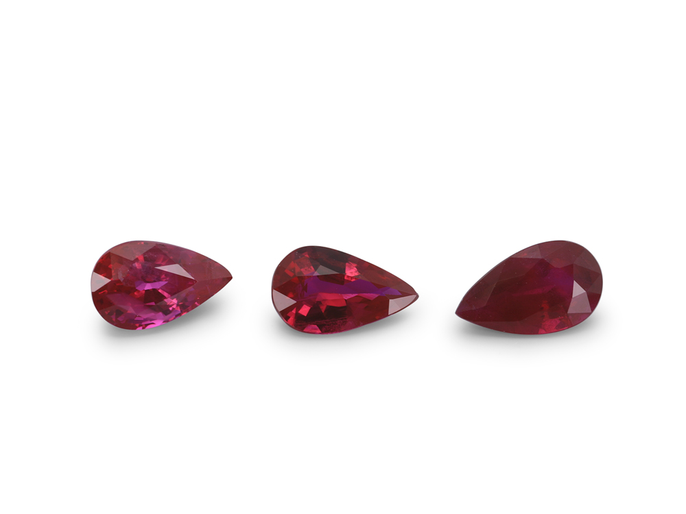 [RRPB0503A] Ruby 5x3mm Pear Shape Red