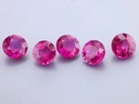 Ruby 4.50mm Round Diamond Cut Pink Red