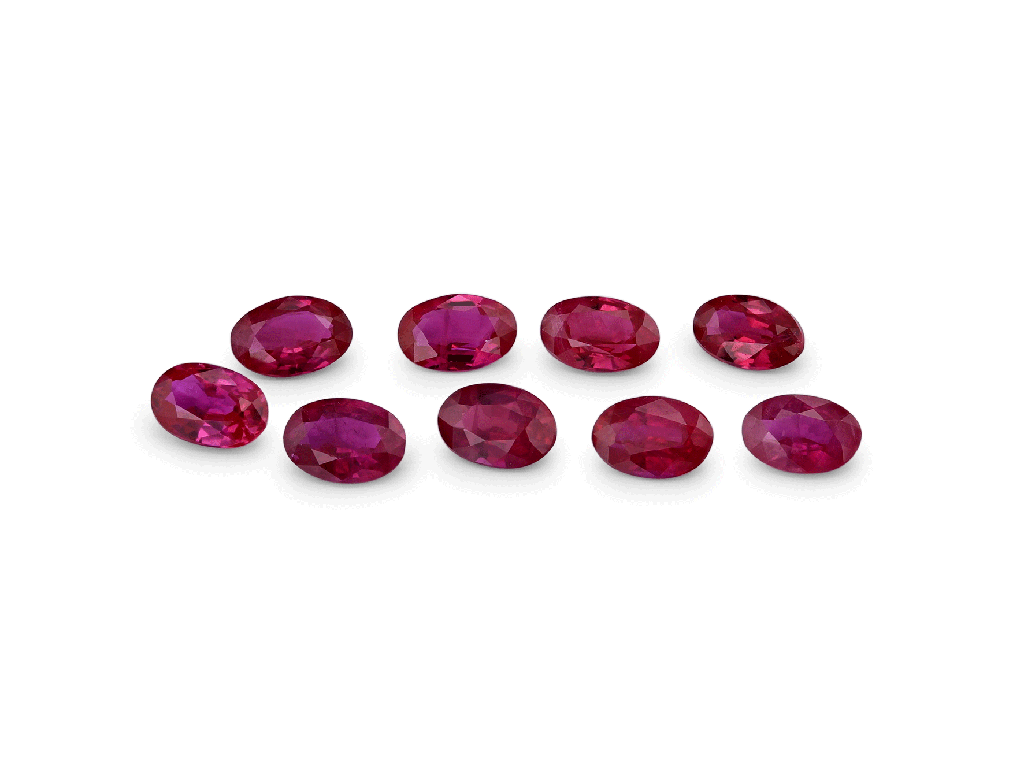 [RKVB0302A] Ruby 3x2mm +/- Oval Pink Red