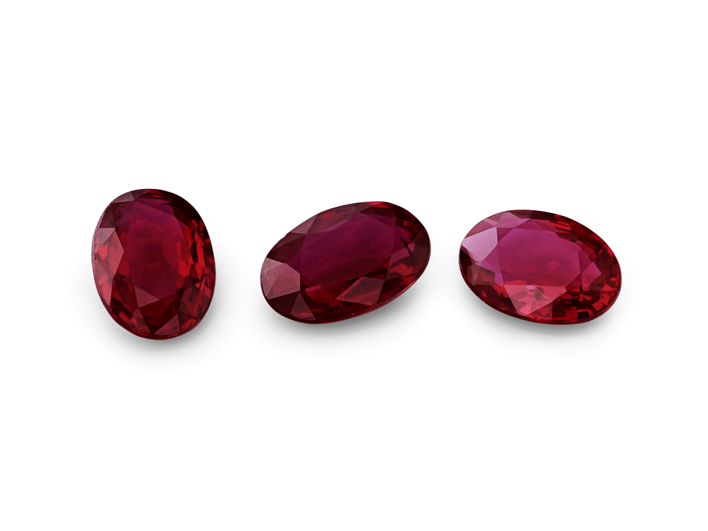 [RRVB0604C] Ruby 6x4mm+/- Oval Red