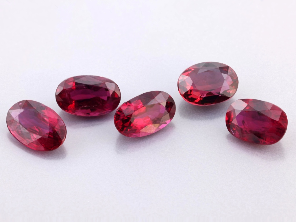 [RRVB0604D] Ruby 6x4mm +/- Oval Dark Red