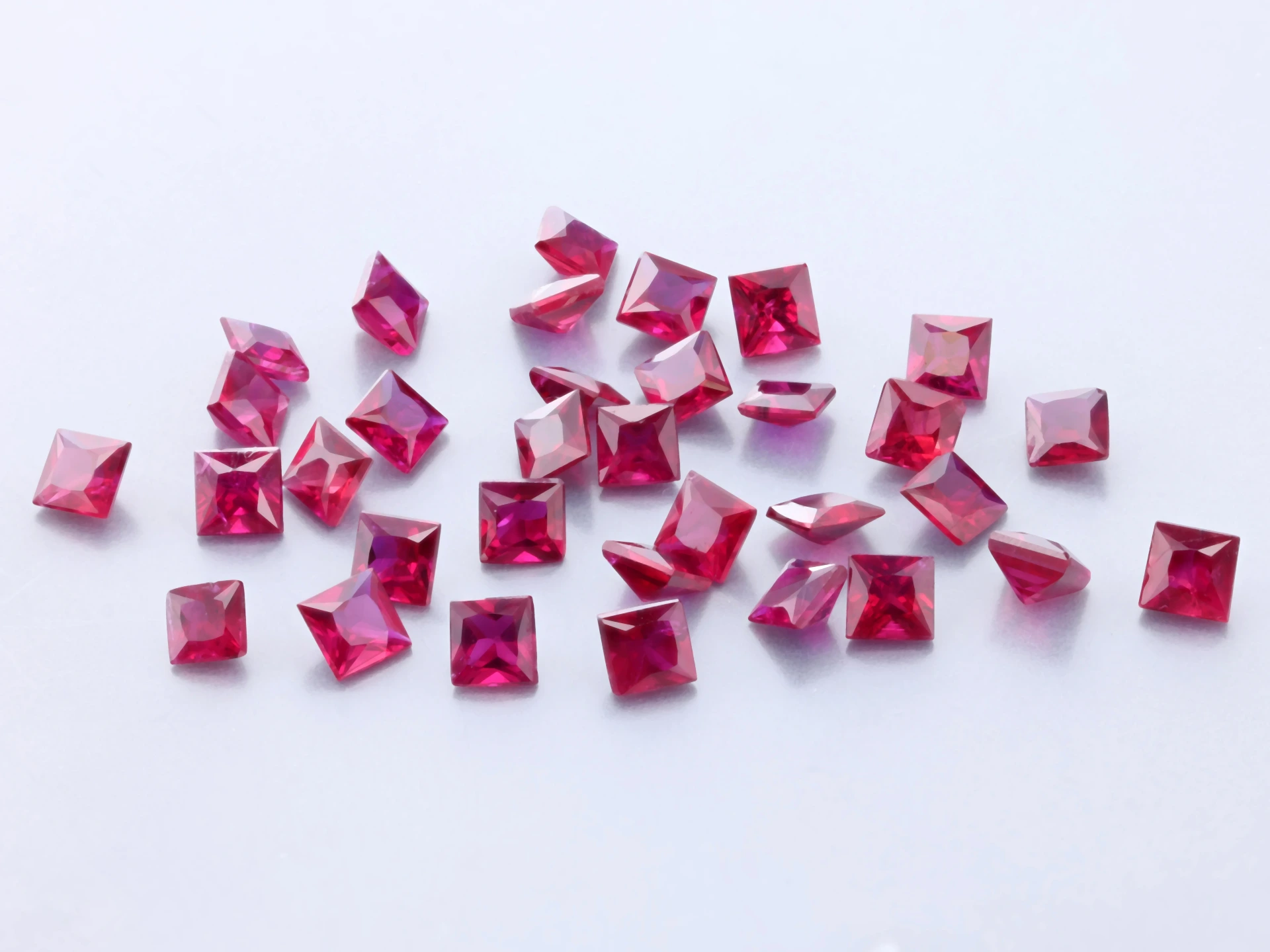 [RRQP0225A] Ruby 2.25mm Princess Cut Red