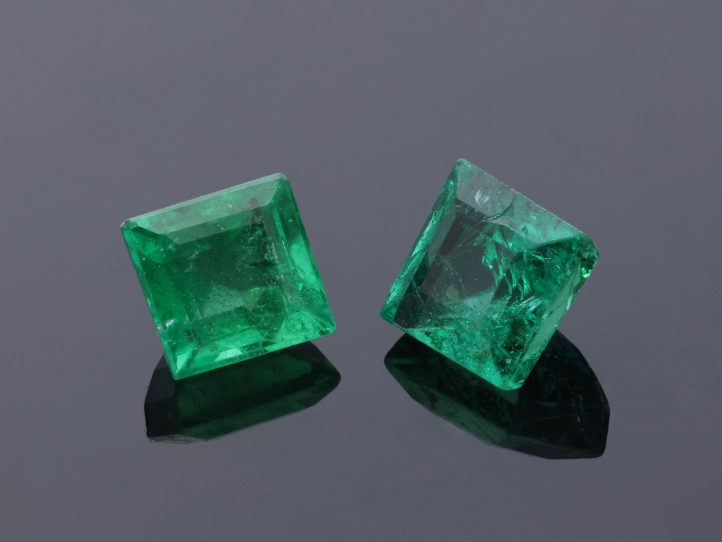 Emerald 3.50mm Carre Cut Dark Green