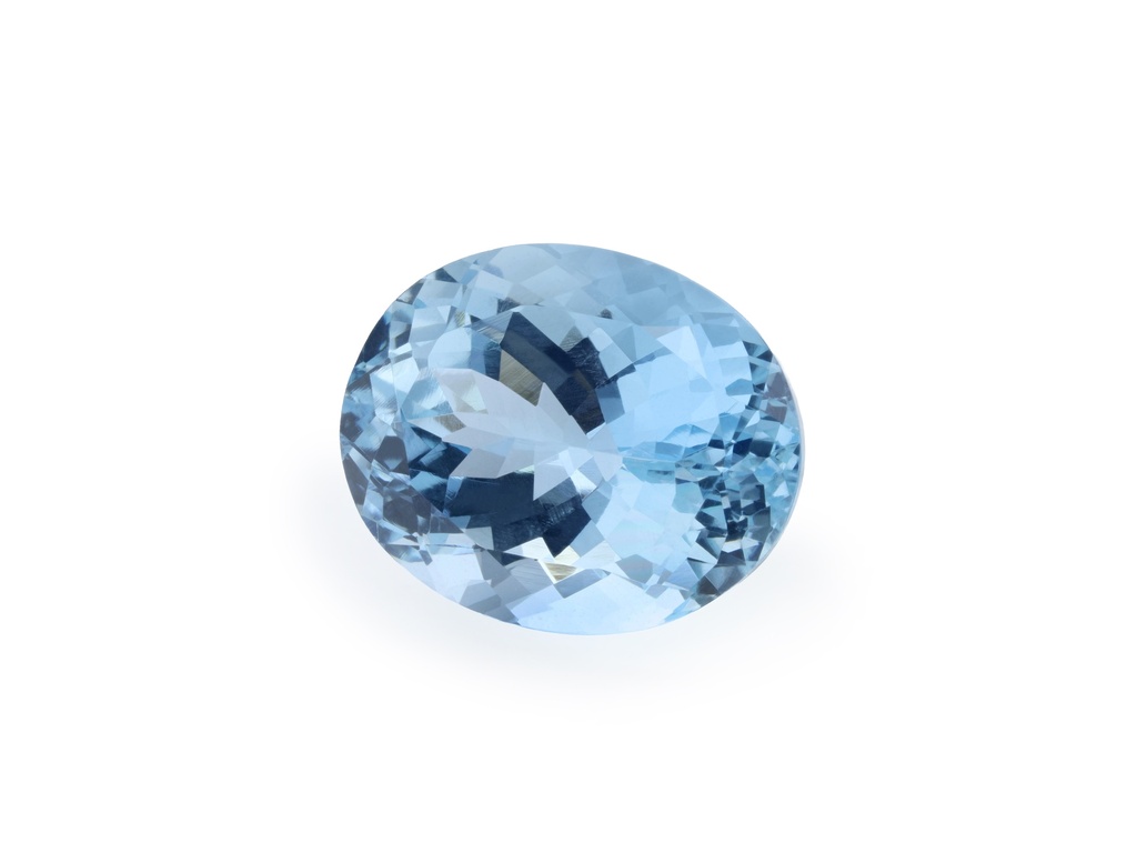 Aquamarine 12.1x10mm Oval Mid Blue
