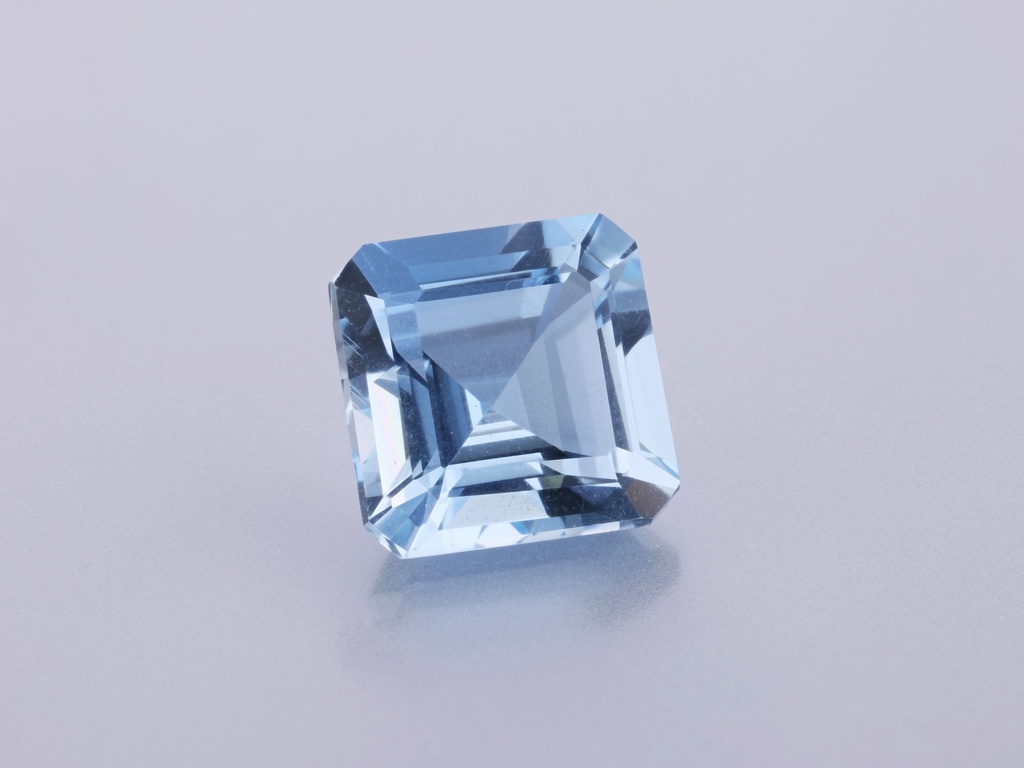 Aquamarine 7.00mm Square Emerald Cut Light Blue