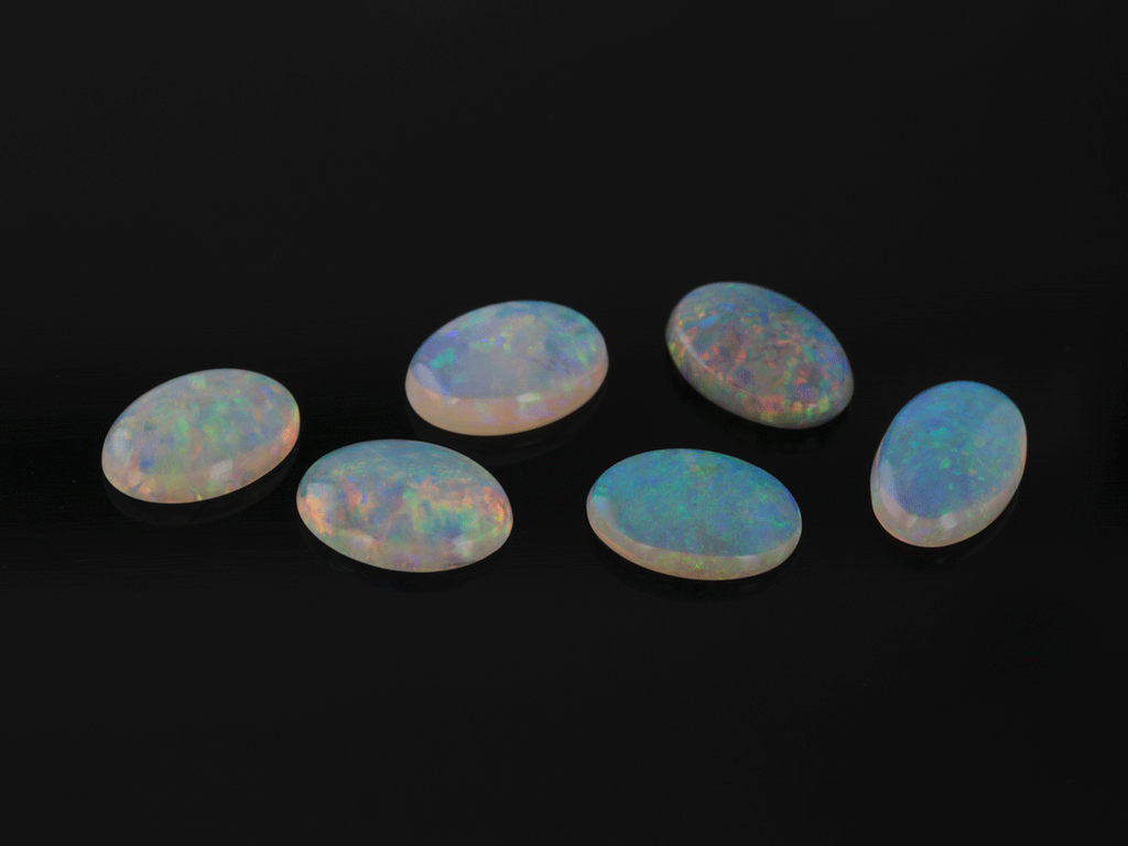[NWVC0806] White Opal 8x6mm Oval Cabochon