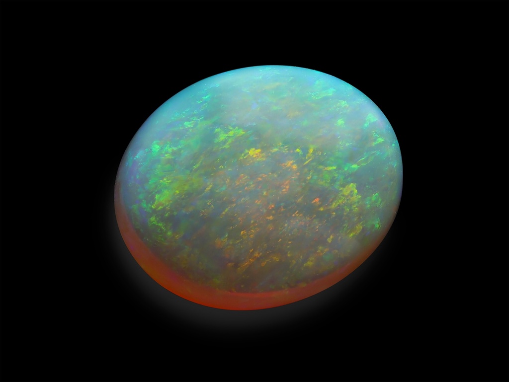 [NWVC1210X17] White Opal 12x10mm Oval Cabochon