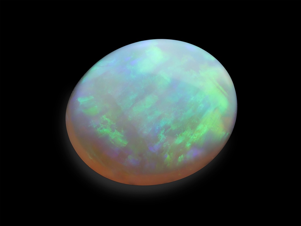 [NWVC1210X19] White Opal 12x10mm Oval Cabochon