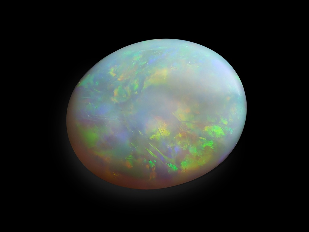 [NWVC1008X7] White Opal 10x8.1mm Oval