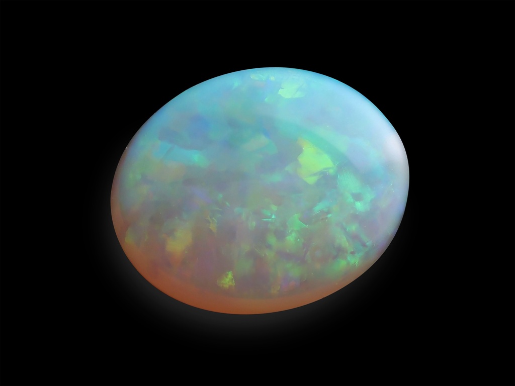 [NWVC1008X8] White Opal 10x8.1mm Oval