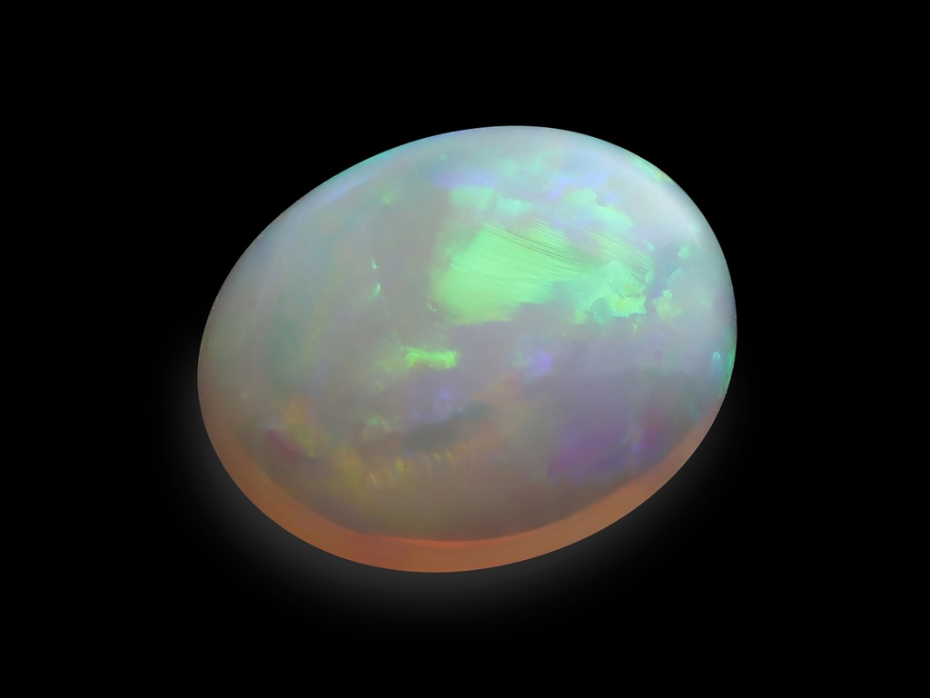 [NWVC1008X3] White Opal 10.1x8.1mm Oval