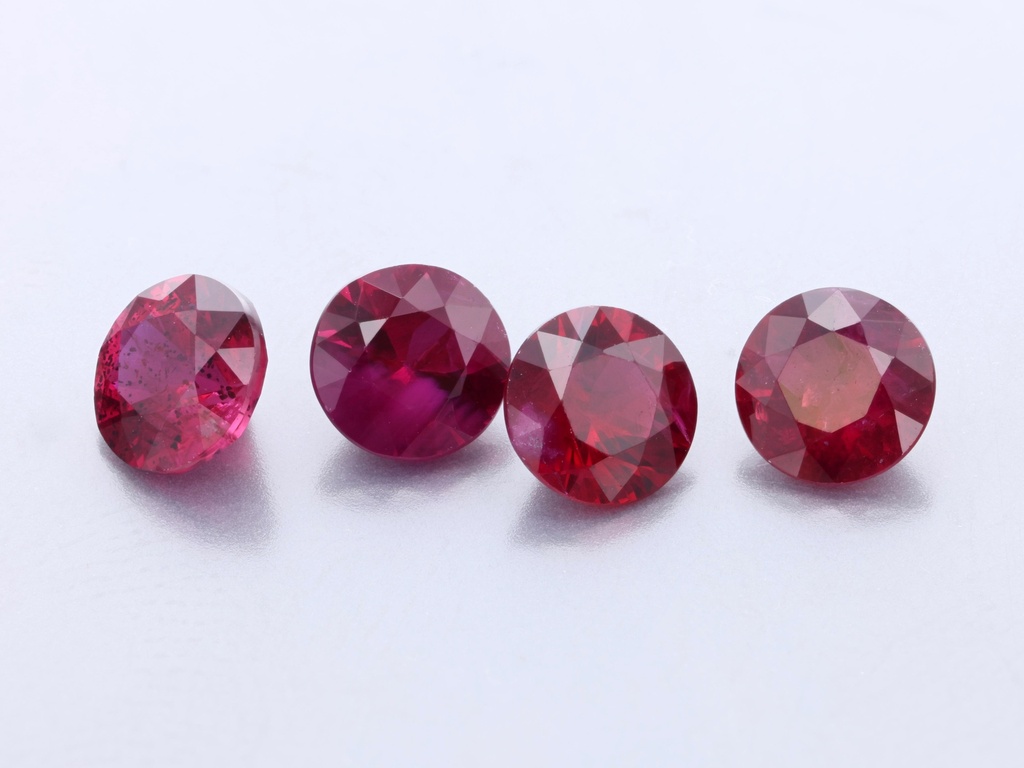 [RRRB0400D] Ruby 4.00mm Round Diamond Cut Red