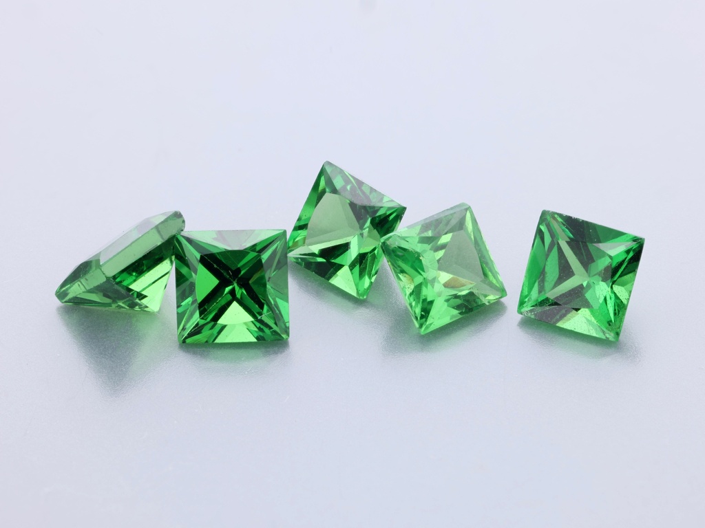 Tsavorite Garnet 3.50mm Princess Cut