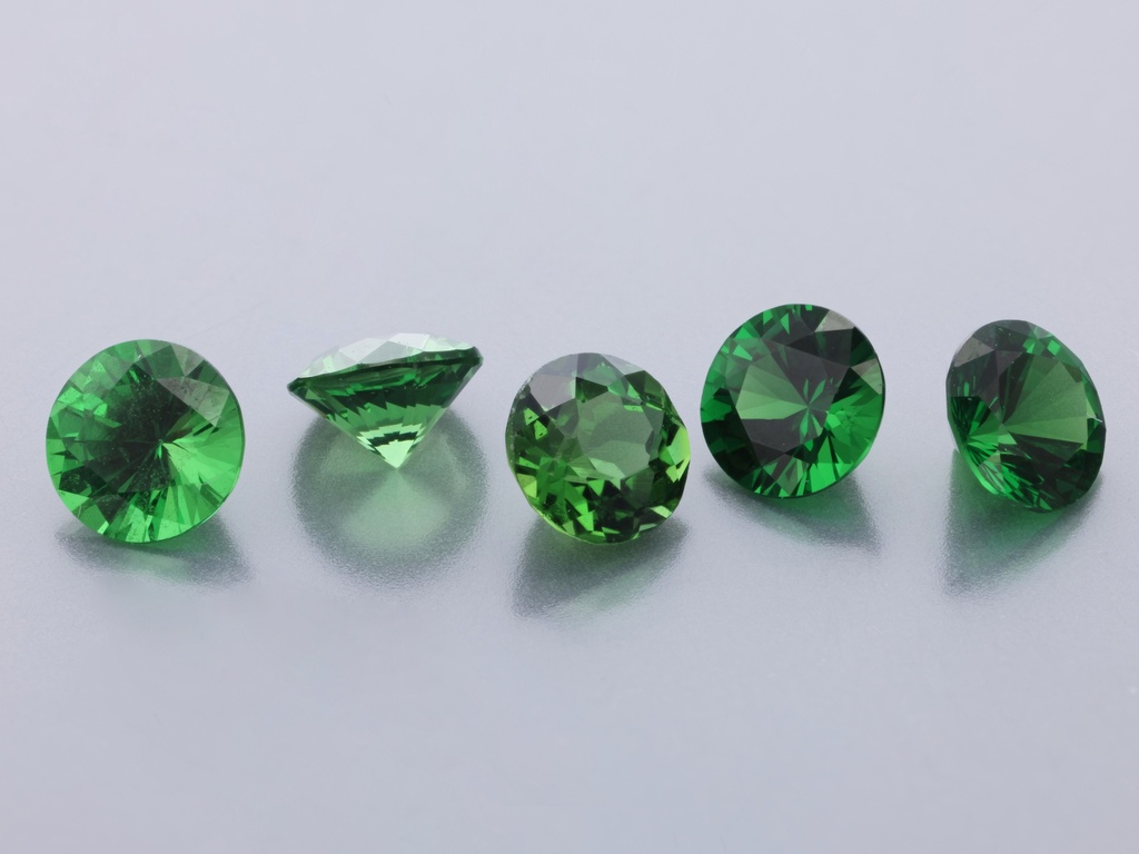 Tsavorite Garnet 3.75mm Round Dark Green