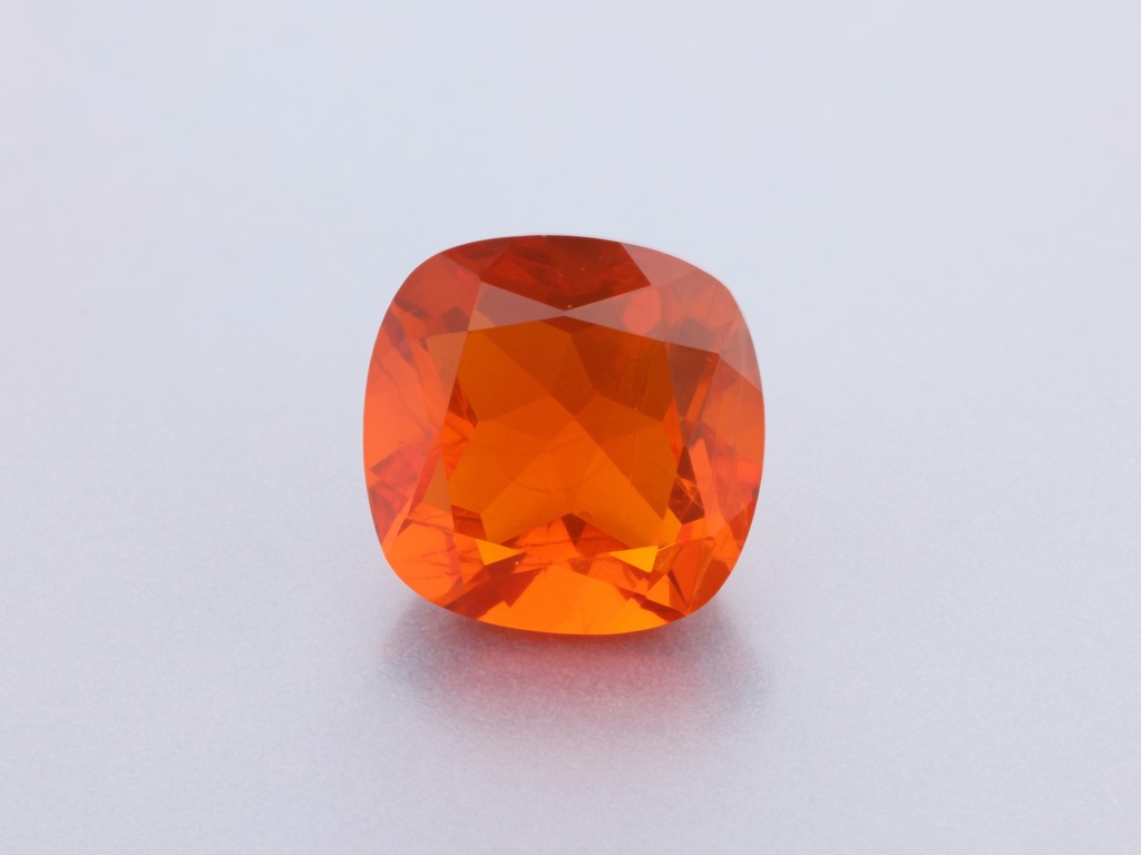 [NMAB0600] Mexican Fire Opal 6.00mm Square Cushion