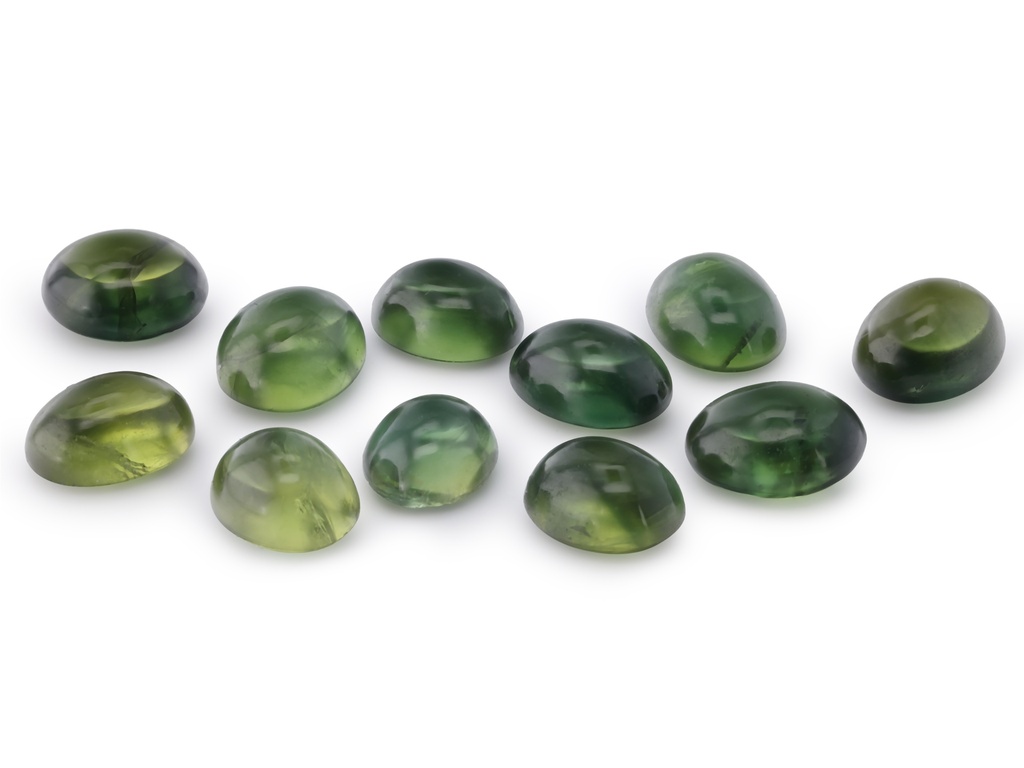 Australian Sapphire 5x4mm+/- Oval Cabochon Green
