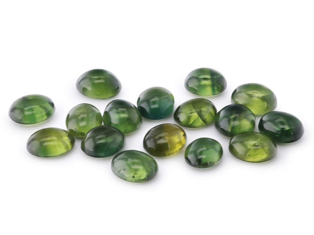Australian Sapphire 6x5mm+/- Oval Cabochon Green