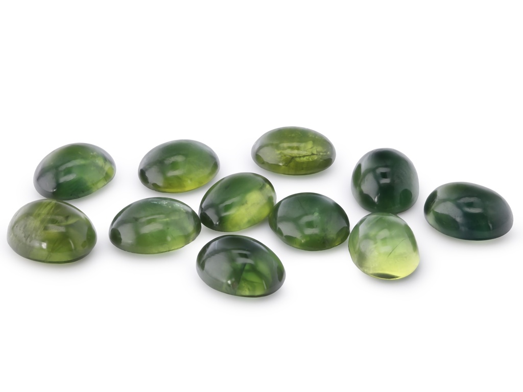 Australian Sapphire 7.5x6mm+/- Oval Cabochon Green